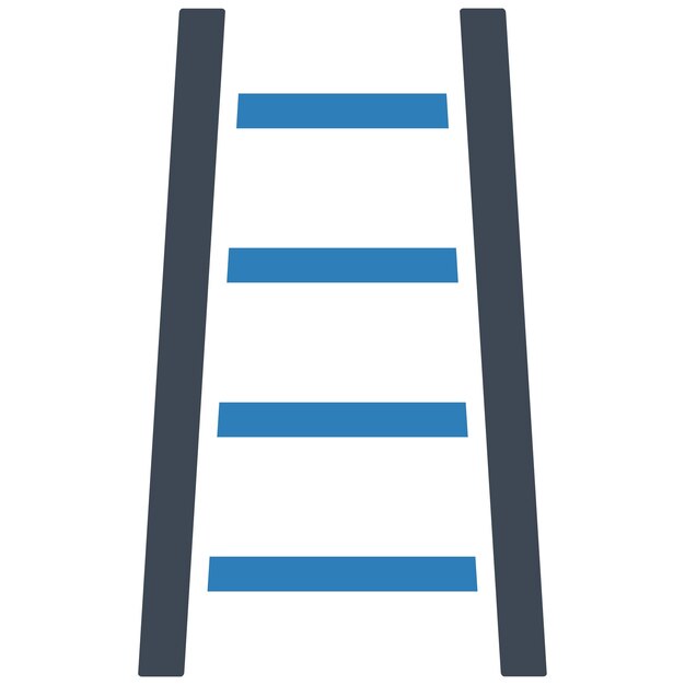 Estilo de la ilustración vectorial de la escalera