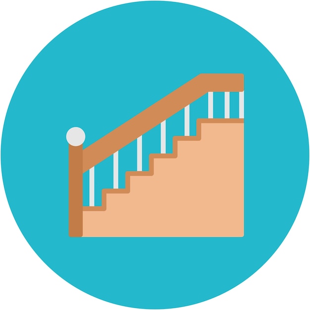 Vector estilo de ilustración vectorial de las escaleras