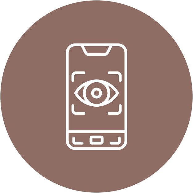 Estilo de ilustración vectorial de escaneo de la retina móvil