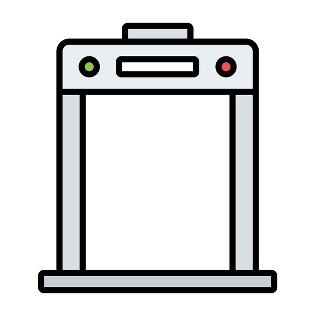 Estilo de ilustración vectorial del escáner corporal