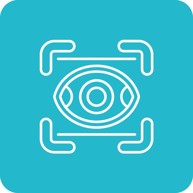 Estilo de ilustración vectorial del escáner ocular