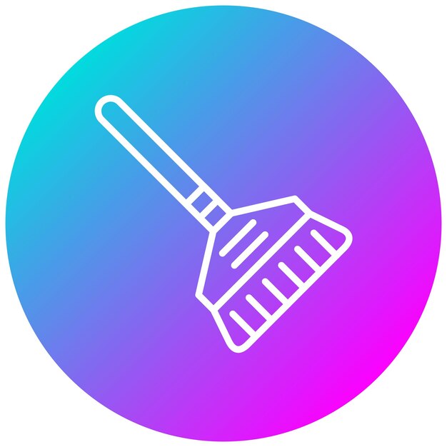Estilo de ilustración vectorial de escoba