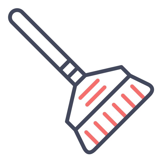 Estilo de ilustración vectorial de escoba