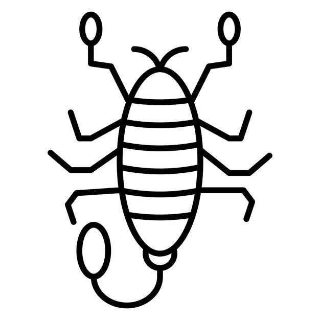 Estilo de ilustración vectorial del escorpión