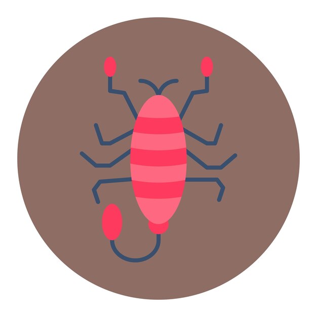 Estilo de ilustración vectorial del escorpión