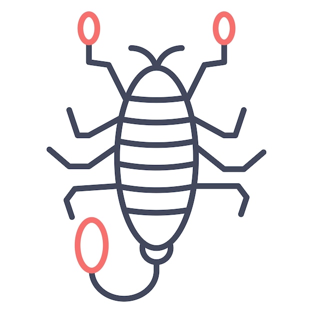 Estilo de ilustración vectorial del escorpión