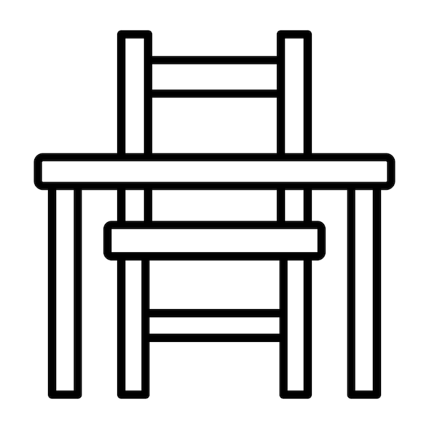 Estilo de ilustración vectorial del escritorio de estudio