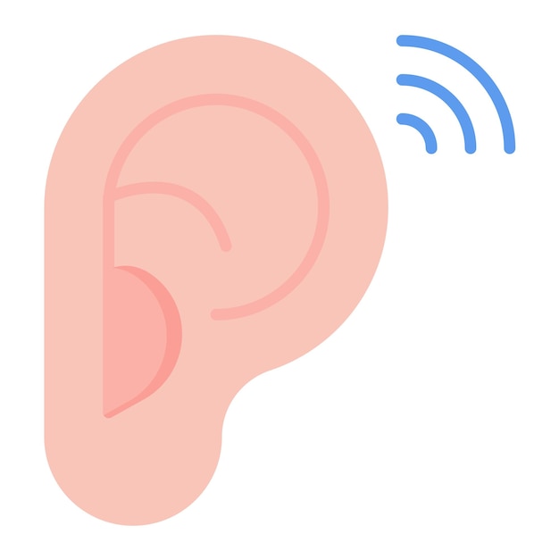 Estilo de la ilustración vectorial de escucha