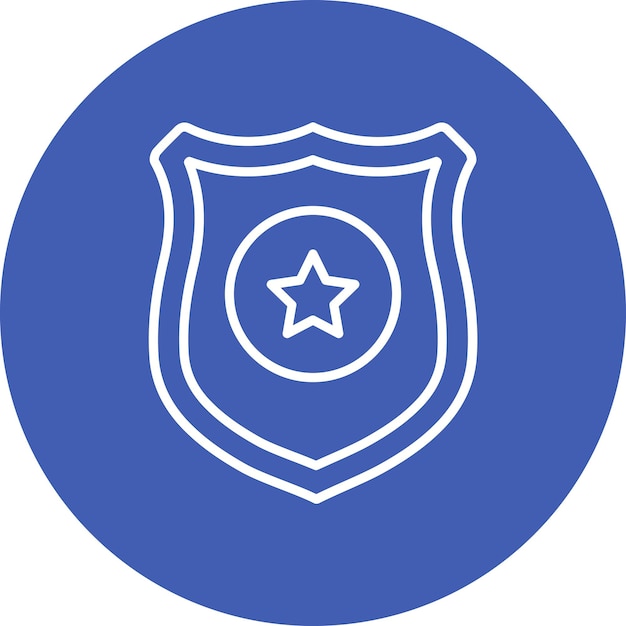 Estilo de ilustración vectorial del escudo policial