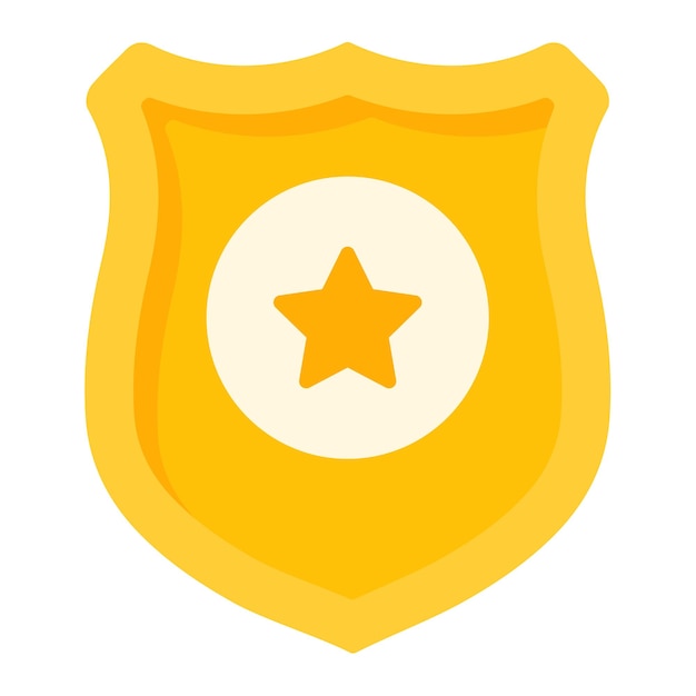Estilo de ilustración vectorial del escudo policial