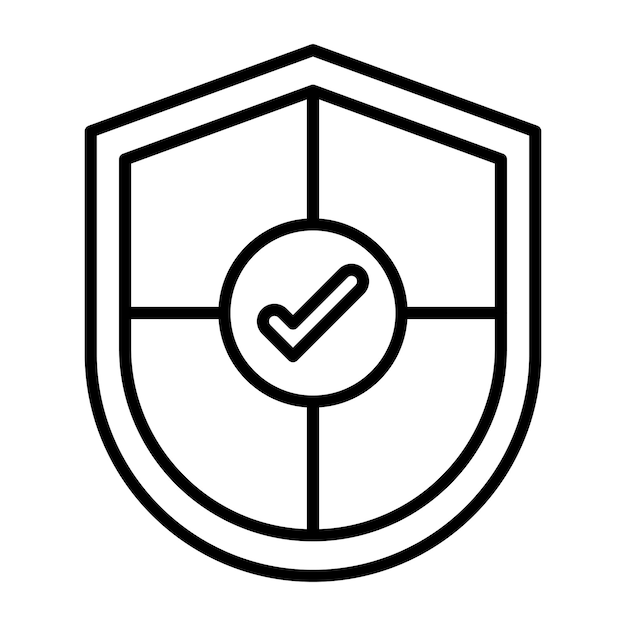 Estilo de ilustración vectorial del escudo de seguridad