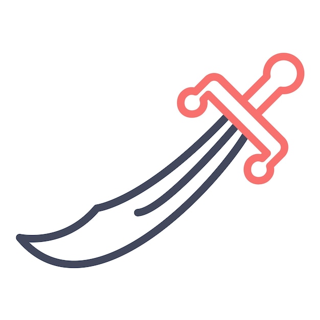 Estilo de la ilustración vectorial de la espada