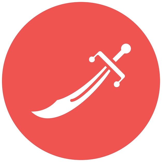 Estilo de la ilustración vectorial de la espada