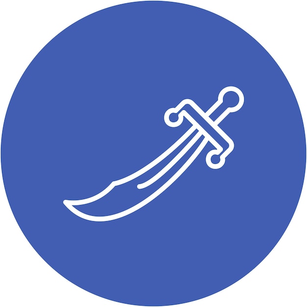 Estilo de la ilustración vectorial de la espada