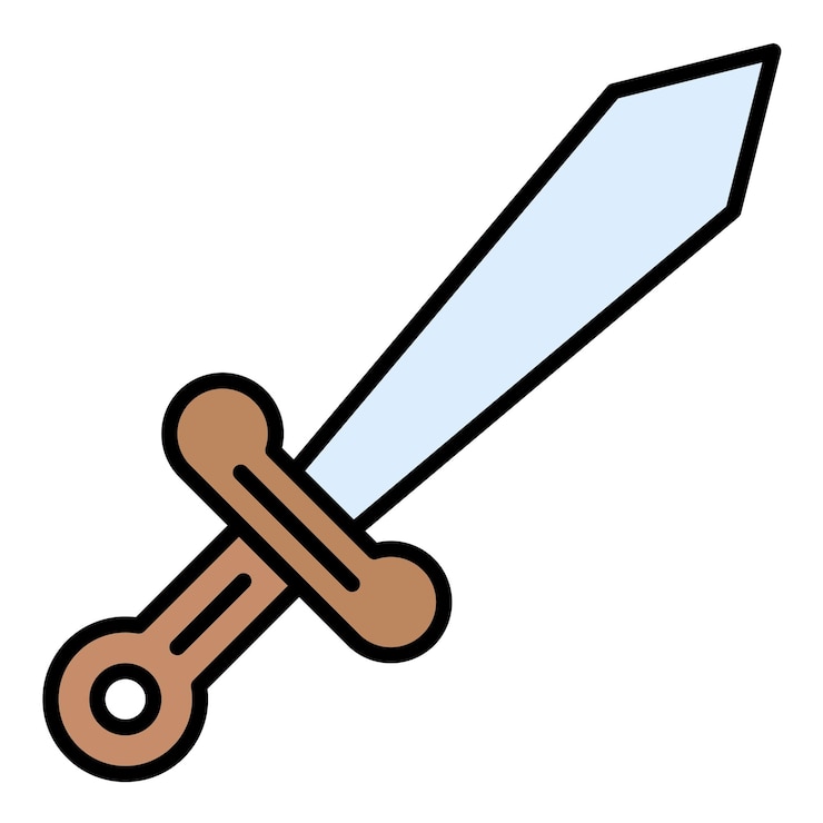 Vector estilo de la ilustración vectorial de la espada