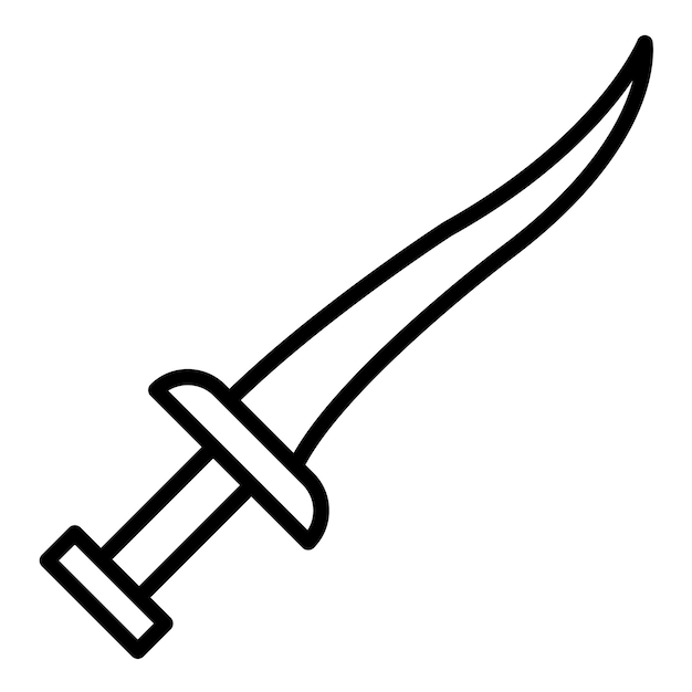 Estilo de ilustración vectorial de las espadas
