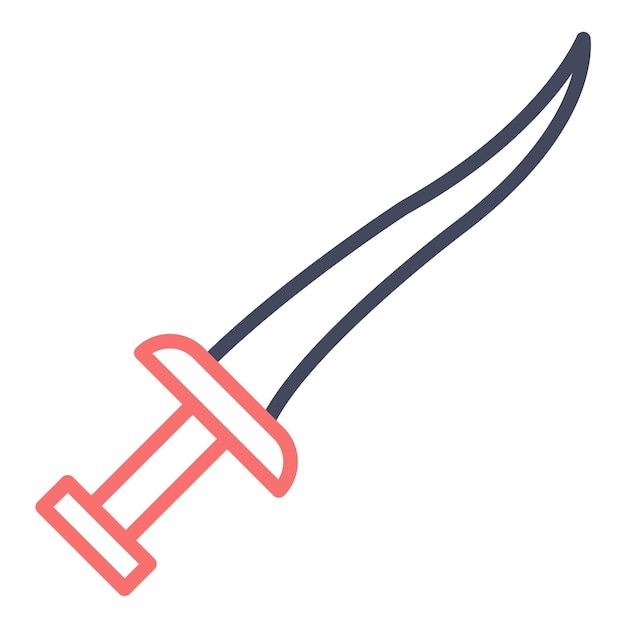 Estilo de ilustración vectorial de las espadas