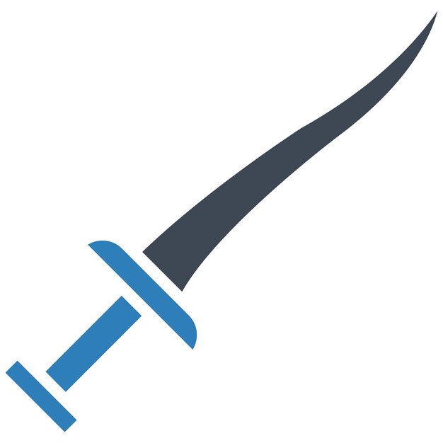 Estilo de ilustración vectorial de las espadas