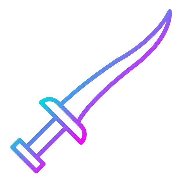 Estilo de ilustración vectorial de las espadas