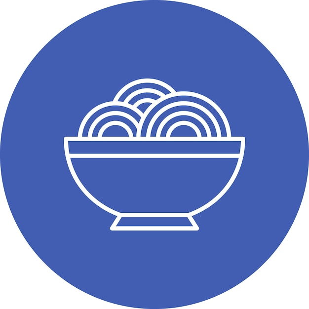 Estilo de ilustración vectorial de espagueti