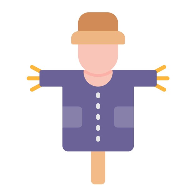 Estilo de ilustración vectorial del espantapájaros