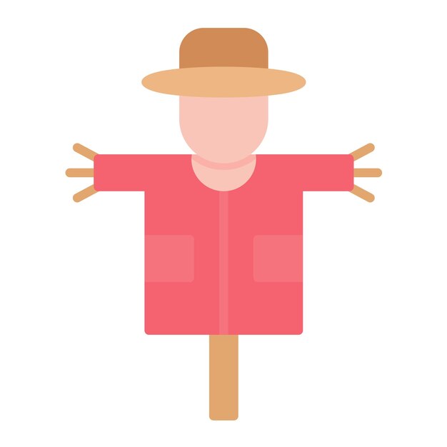 Estilo de ilustración vectorial del espantapájaros