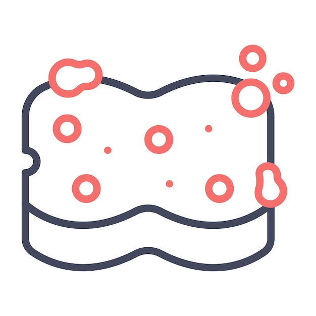 Estilo de la ilustración vectorial de la esponja