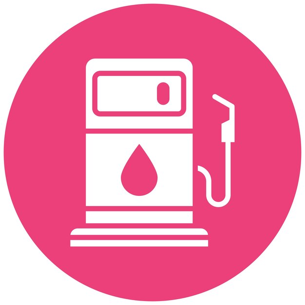 Estilo de ilustración vectorial de la estación de combustible