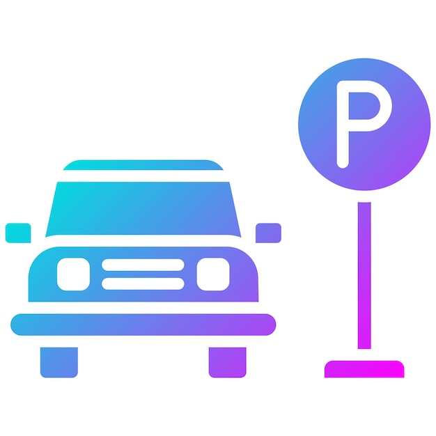 Estilo de ilustración vectorial de estacionamiento de automóviles