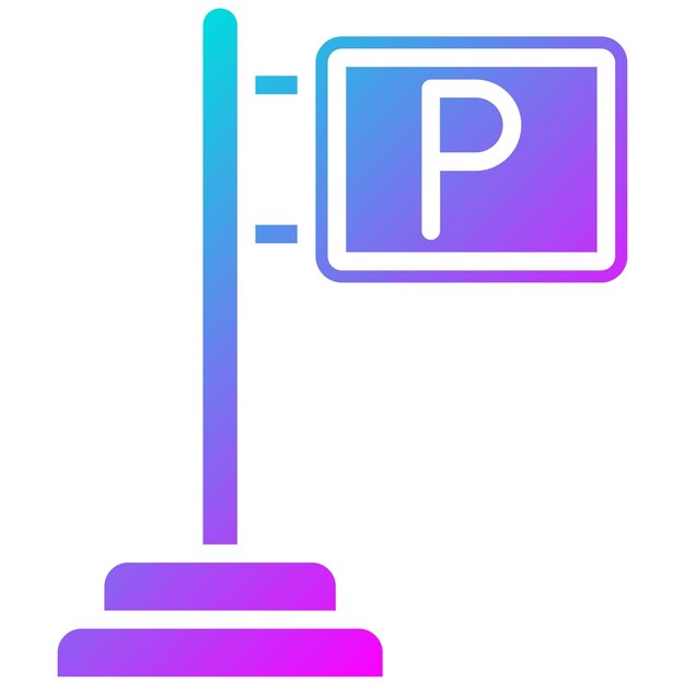 Estilo de la ilustración vectorial de estacionamiento
