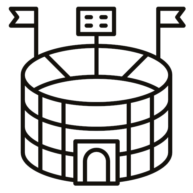 Estilo de ilustración vectorial del estadio