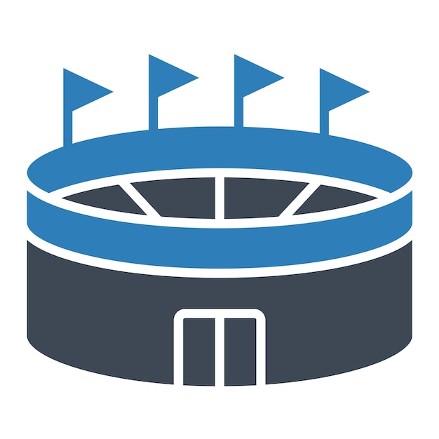Estilo de ilustración vectorial del estadio