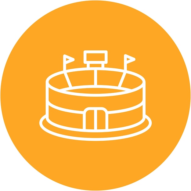 Estilo de ilustración vectorial del estadio