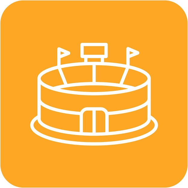 Estilo de ilustración vectorial del estadio