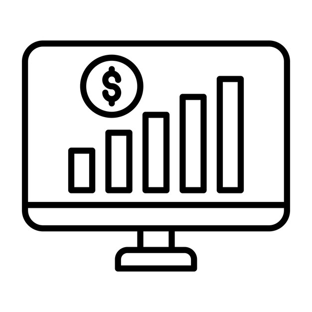 Estilo de ilustración vectorial de las estadísticas de mercado