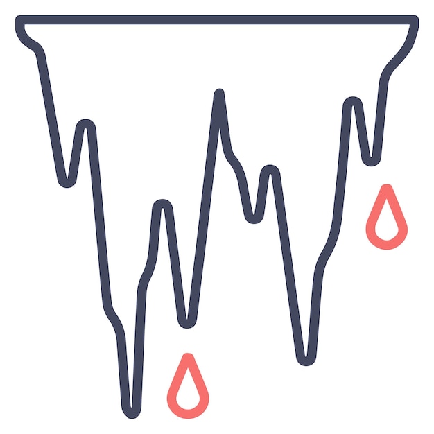 Estilo de ilustración vectorial de estalactitas
