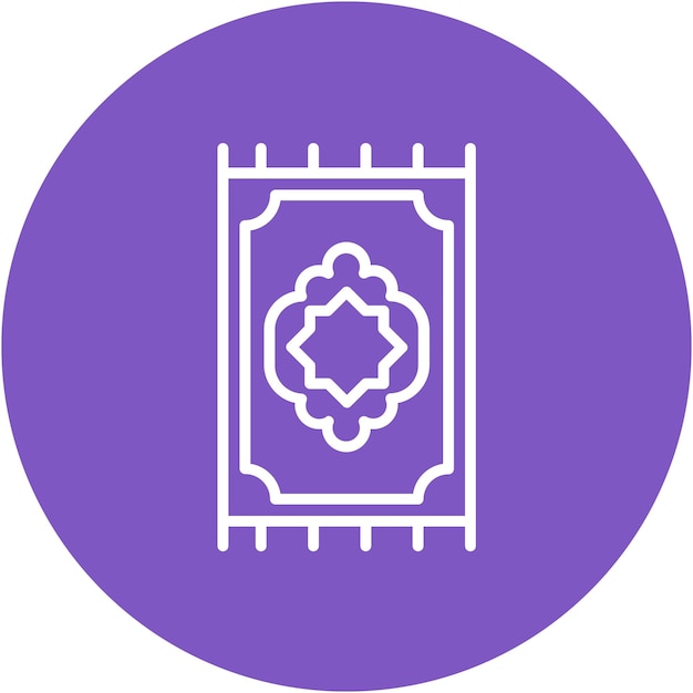 Estilo de la ilustración vectorial de la estera de oración