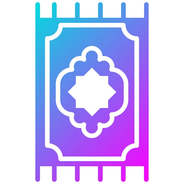 Estilo de la ilustración vectorial de la estera de oración