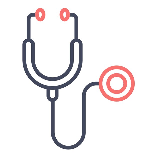 Estilo de ilustración vectorial del estetoscopio