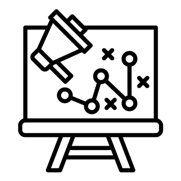 Estilo de ilustración vectorial de la estrategia de marketing