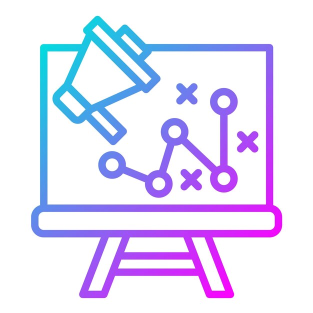 Estilo de ilustración vectorial de la estrategia de marketing