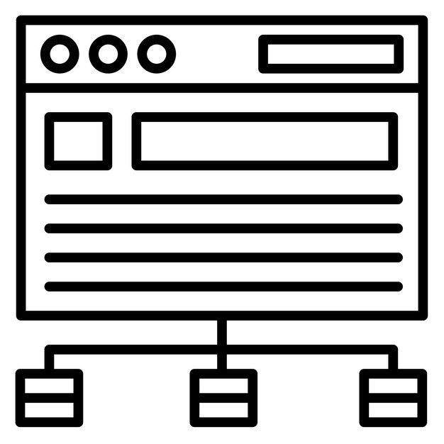 Estilo de ilustración vectorial de la estructura del sitio web