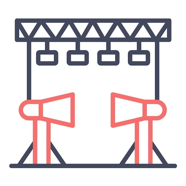 Estilo de ilustración vectorial del estudio de películas