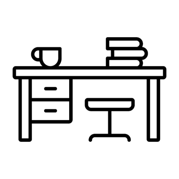 Estilo de ilustración vectorial de estudio de la tabla