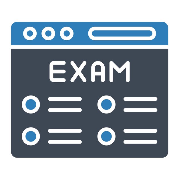 Estilo de ilustración vectorial para exámenes en línea
