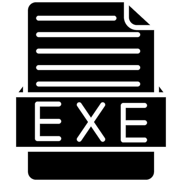 Estilo de la ilustración vectorial de EXE