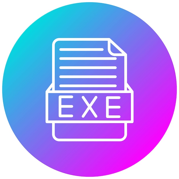 Estilo de la ilustración vectorial de EXE