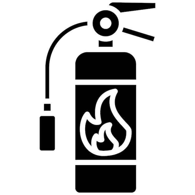 Estilo de ilustración vectorial del extintor de incendios