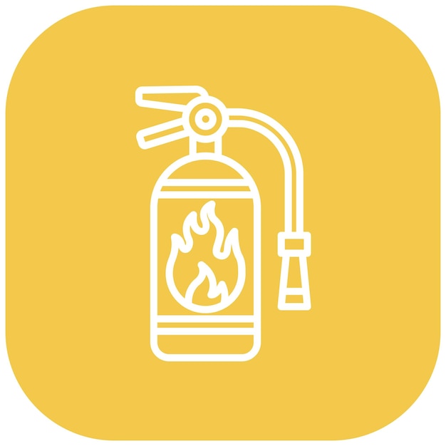 Estilo de ilustración vectorial del extintor de incendios