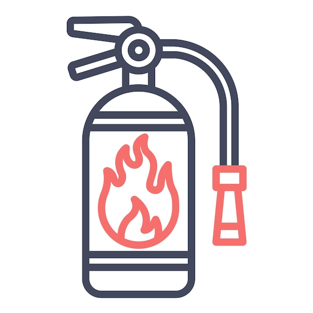 Estilo de ilustración vectorial del extintor de incendios